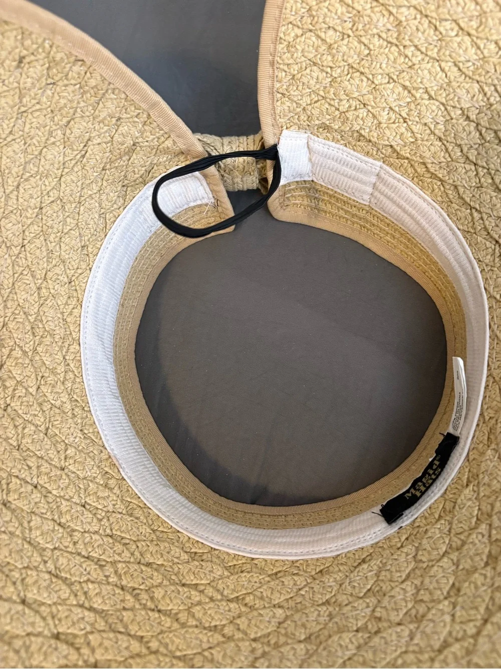 Magid Natural Straw Visor Hat with Bow